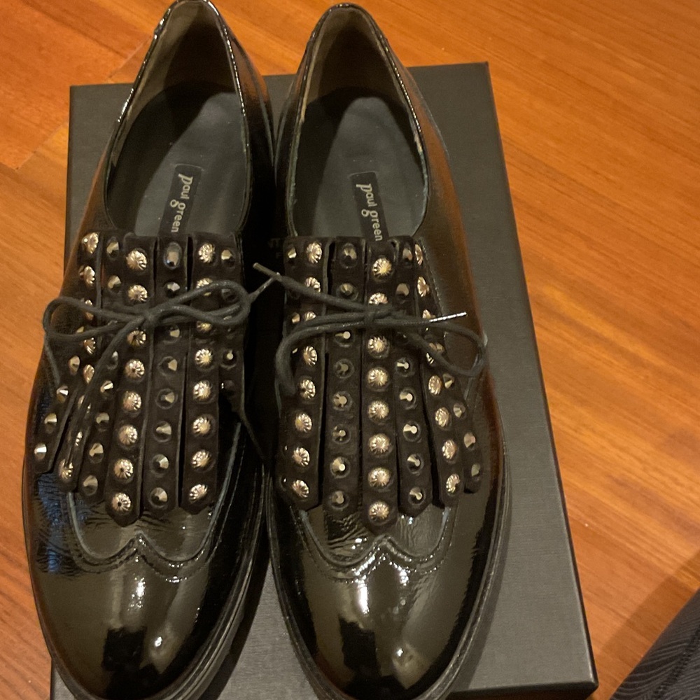 Women’s Paul Green Studded slip on loafers.